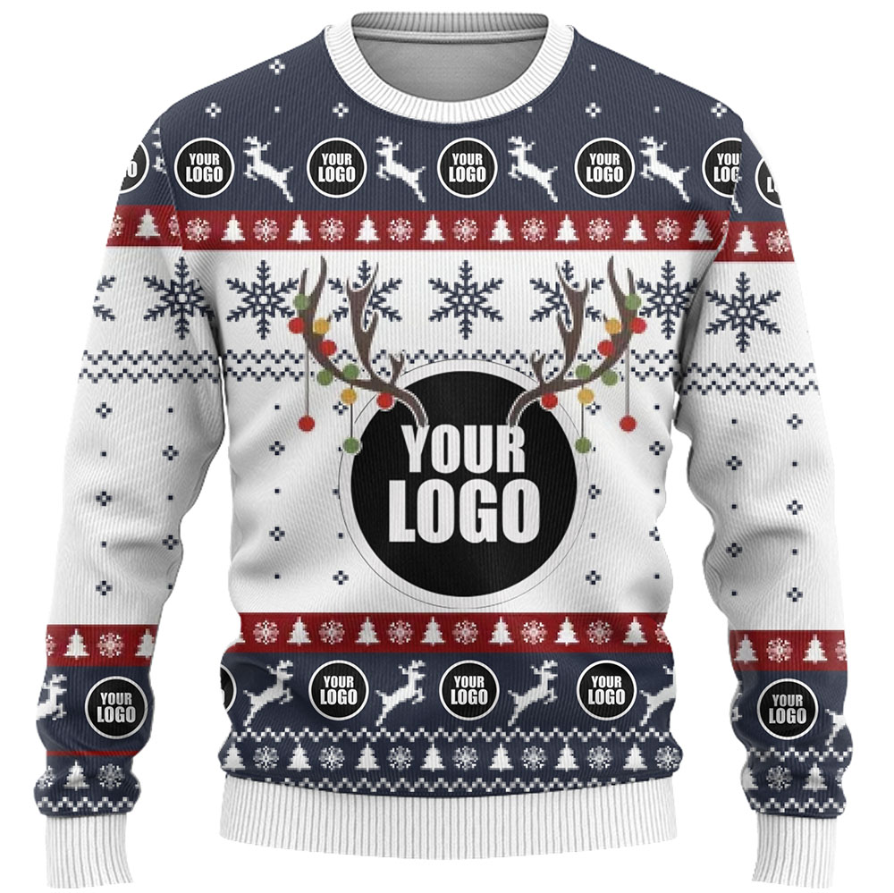 DYI Logo Or Face Ugly Christmas Sweater 7